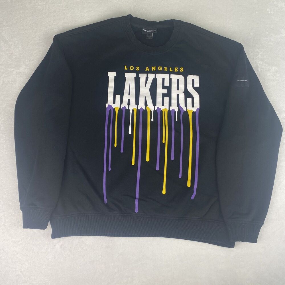 The Wild Collective Los Angeles Lakers Graphic Sweatshirt Mens Large Black